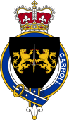 British Garter Coat of Arms for Carroll (Ireland)