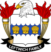 Coat of arms used by the Leftwich family in the United States of America