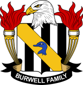 Coat of arms used by the Burwell family in the United States of America