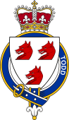 British Garter Coat of Arms for Todd (England)
