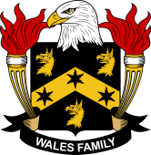 Coat of arms used by the Wales family in the United States of America