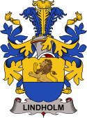 Coat of arms used by the Danish family Lindholm or Linholm