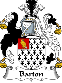 English Coat of Arms for the family Barton