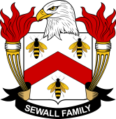 Coat of arms used by the Sewall family in the United States of America