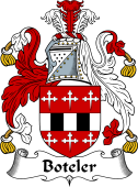 English Coat of Arms for the family Boteler