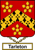 English Coat of Arms Shield Badge for Tarleton