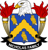 Coat of arms used by the Nicholas family in the United States of America