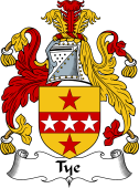 English Coat of Arms for the family Tye