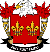 Coat of arms used by the Van Brunt family in the United States of America