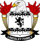 Coat of arms used by the Lindsley family in the United States of America