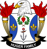 Coat of arms used by the Huger family in the United States of America