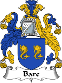 English Coat of Arms for the family Bare