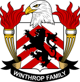 Coat of arms used by the Winthrop family in the United States of America