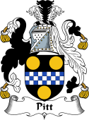English Coat of Arms for the family Pitt