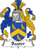 English Coat of Arms for the family Baxter