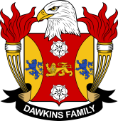 Coat of arms used by the Dawkins family in the United States of America