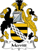 English Coat of Arms for the family Merit or Merritt