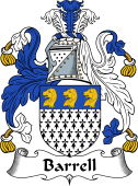 English Coat of Arms for the family Barrell