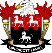 Coat of arms used by the Lippincott family in the United States of America