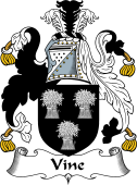 English Coat of Arms for the family Vine