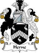 English Coat of Arms for the family Herne