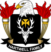 Coat of arms used by the Hartwell family in the United States of America