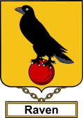 English Coat of Arms Shield Badge for Raven