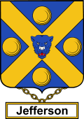 English Coat of Arms Shield Badge for Jefferson