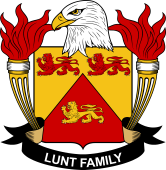 Coat of arms used by the Lunt family in the United States of America