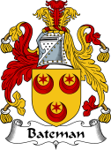 English Coat of Arms for the family Bateman