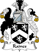 English Coat of Arms for the family Raines