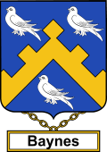English Coat of Arms Shield Badge for Baynes