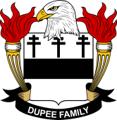 Coat of arms used by the Dupee family in the United States of America