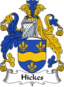 English Coat of Arms for the family Hickes