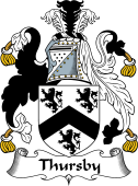 English Coat of Arms for the family Thursby