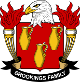 Coat of arms used by the Brookings family in the United States of America