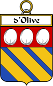French Coat of Arms Badge for d'Olive