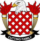 Coat of arms used by the Cutting family in the United States of America