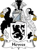 English Coat of Arms for the family Hewes or Hues