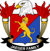 Coat of arms used by the Jaeger family in the United States of America
