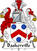 English Coat of Arms for the family Baskerville