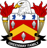 Coat of arms used by the Greenway family in the United States of America