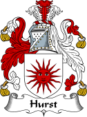 English Coat of Arms for the family Hirst or Hurst
