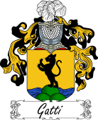 Araldica Italiana Coat of arms used by the Italian family Gatti