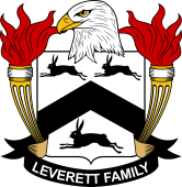 Coat of arms used by the Leverett family in the United States of America