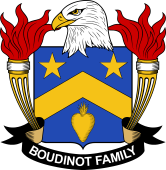 Coat of arms used by the Boudinot family in the United States of America