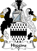 English Coat of Arms for the family Higgins