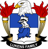 Coat of arms used by the Lukens family in the United States of America