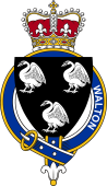 British Garter Coat of Arms for Walton (England)