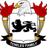 Coat of arms used by the Towles family in the United States of America